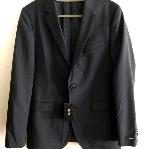 Hugo Boss Men's NWT The Grand Central Black Business Blazer Suit Jacket Coat 40L - Picture 2 of 12
